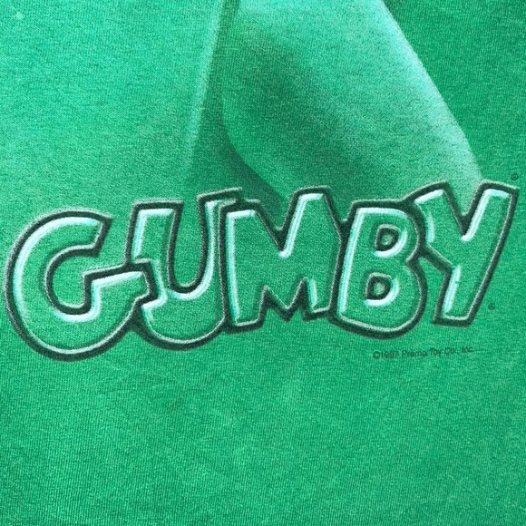 1997 Gumby 3-D Big Face Lee Sports Tag Vintage Tee - Picture 5 of 7